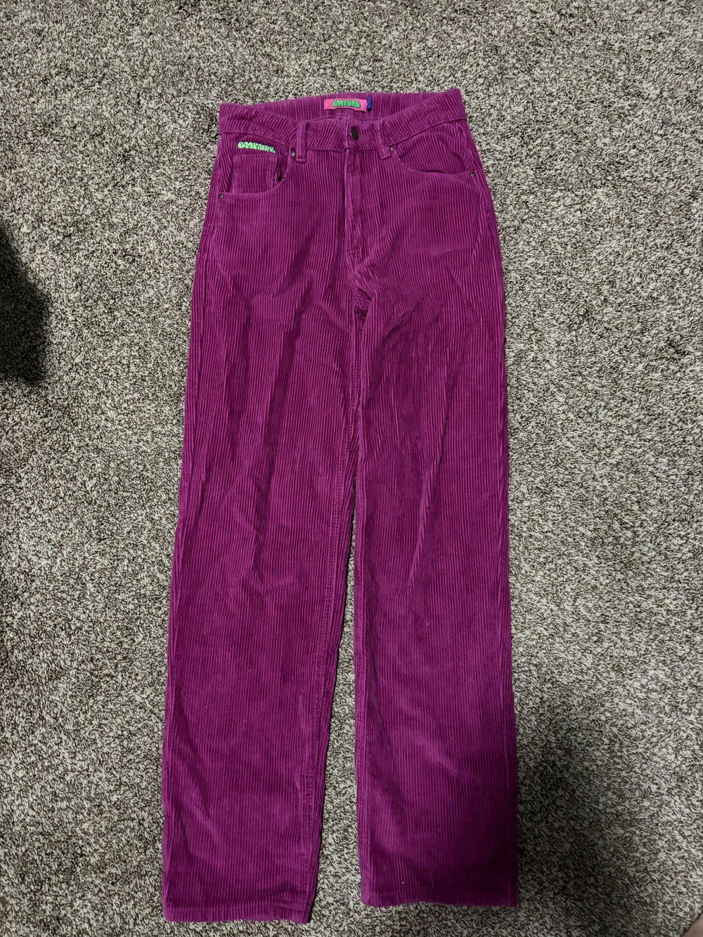 Empyre Magenta Corduroy Wide-Leg Pants